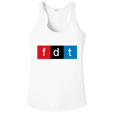 Foxtrot Delta Tango Protest Pun Ladies PosiCharge Competitor Racerback Tank