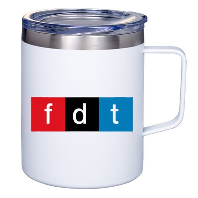 Foxtrot Delta Tango Protest Pun 12oz Stainless Steel Coffee Mug