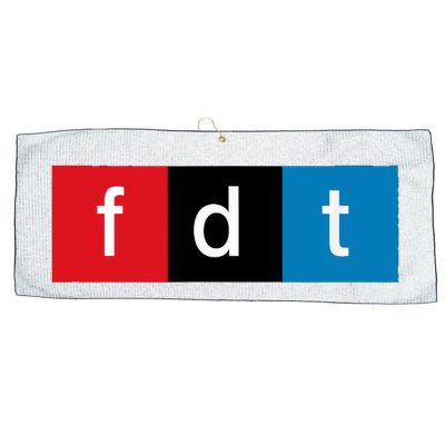 Foxtrot Delta Tango Protest Pun Large Microfiber Waffle Golf Towel