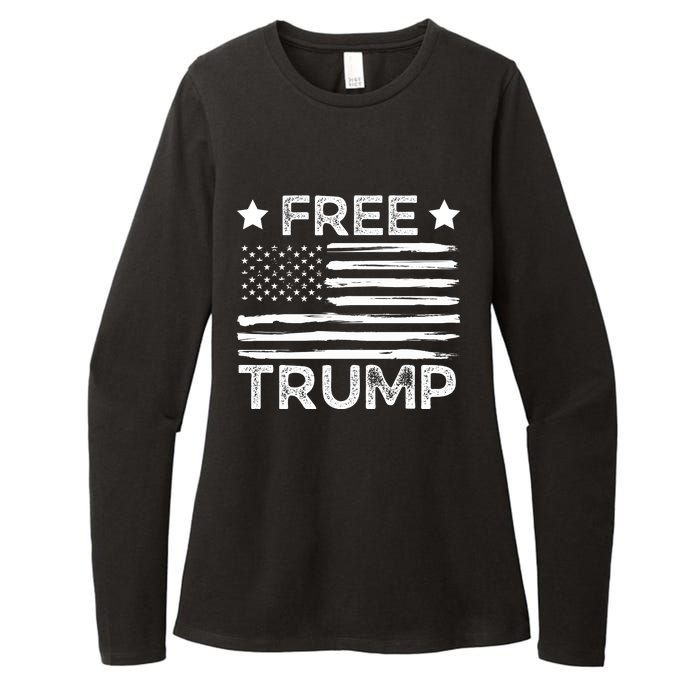 Free Donald Trump Republican Support  Womens CVC Long Sleeve Shirt