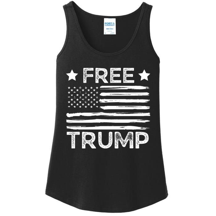 Free Donald Trump Republican Support  Ladies Essential Tank