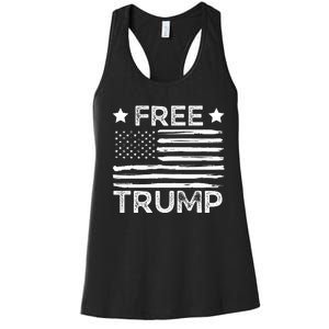 Free Donald Trump Republican Support  Women's Racerback Tank