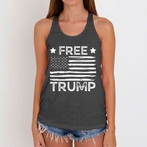 Free Donald Trump Republican Support  Women's Knotted Racerback Tank