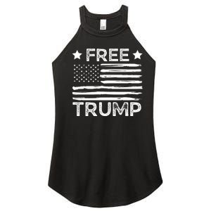 Free Donald Trump Republican Support  Women's Perfect Tri Rocker Tank