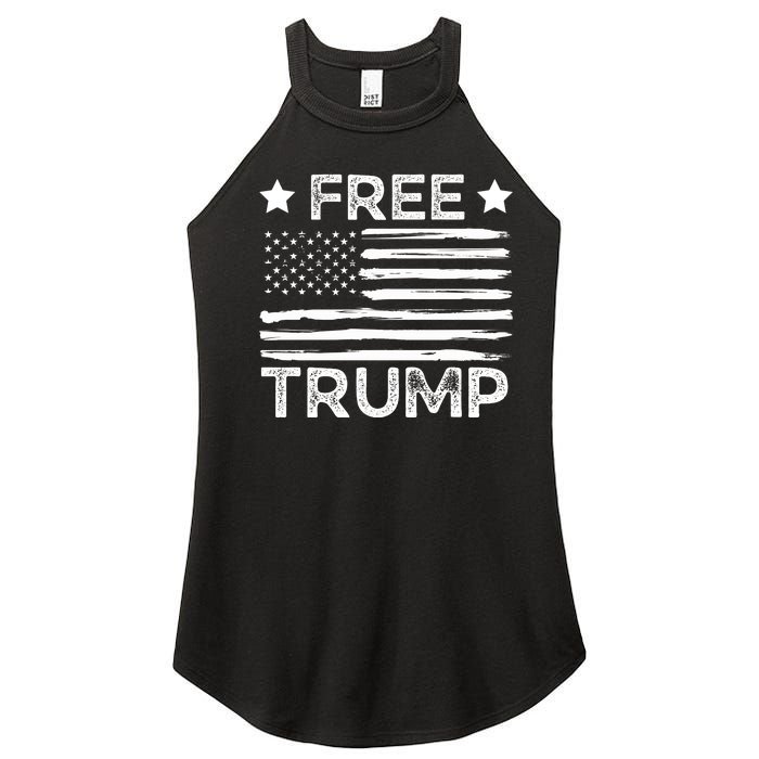 Free Donald Trump Republican Support  Women's Perfect Tri Rocker Tank