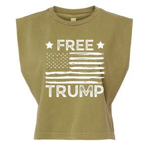 Free Donald Trump Republican Support  Garment-Dyed Women's Muscle Tee