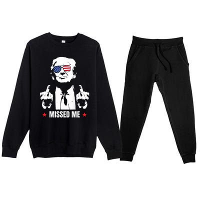 Funny Donald Trump Missed Me Premium Crewneck Sweatsuit Set