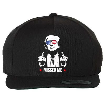 Funny Donald Trump Missed Me Wool Snapback Cap
