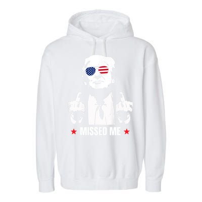 Funny Donald Trump Missed Me Garment-Dyed Fleece Hoodie