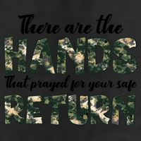 Father's Day There Are The Hands That Prayed Veteran Camo 7 Panel Mesh Trucker Snapback Hat