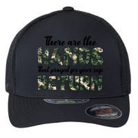 Father's Day There Are The Hands That Prayed Veteran Camo Flexfit Unipanel Trucker Cap