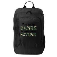 Father's Day There Are The Hands That Prayed Veteran Camo City Backpack