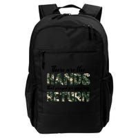 Father's Day There Are The Hands That Prayed Veteran Camo Backpack
