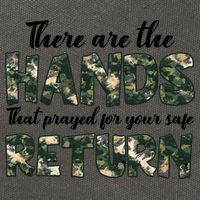 Father's Day There Are The Hands That Prayed Veteran Camo Cotton Canvas Backpack