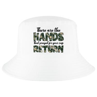 Father's Day There Are The Hands That Prayed Veteran Camo Cool Comfort Performance Bucket Hat