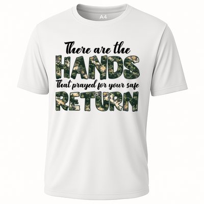 Father's Day There Are The Hands That Prayed Veteran Camo Performance Shirt