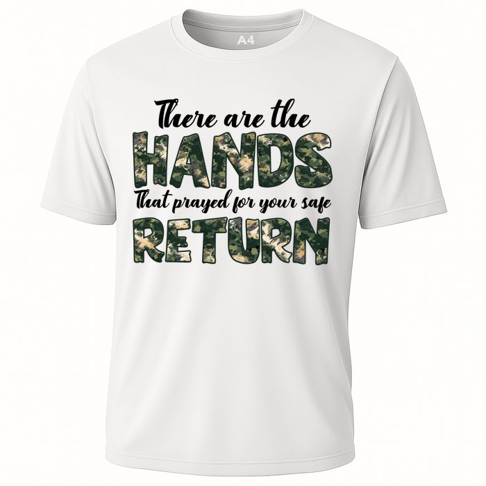 Father's Day There Are The Hands That Prayed Veteran Camo Performance Shirt