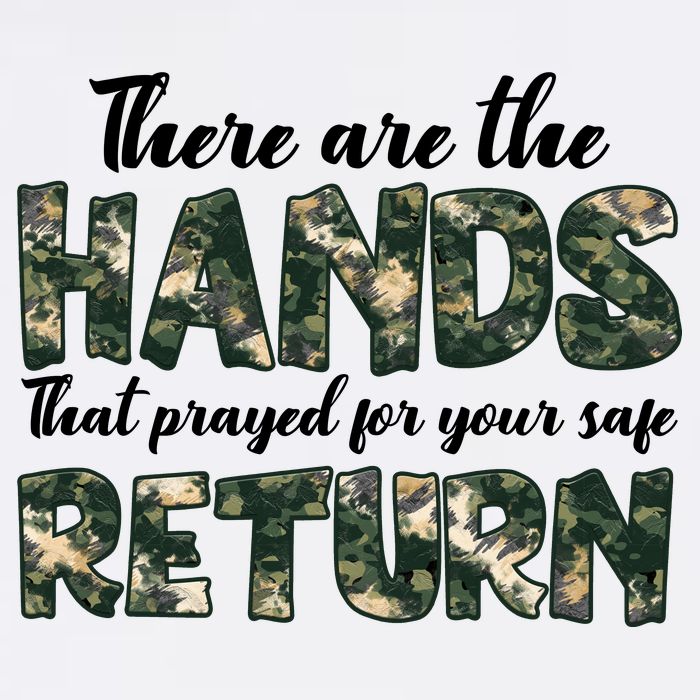 Father's Day There Are The Hands That Prayed Veteran Camo Button