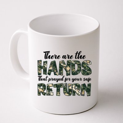 Father's Day There Are The Hands That Prayed Veteran Camo Mug