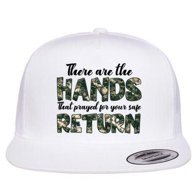 Father's Day There Are The Hands That Prayed Veteran Camo Flatbill Hat