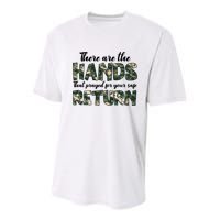 Father's Day There Are The Hands That Prayed Veteran Camo Youth Performance Sprint T-Shirt