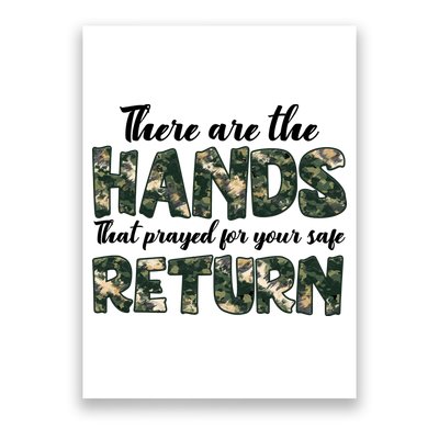 Father's Day There Are The Hands That Prayed Veteran Camo Poster
