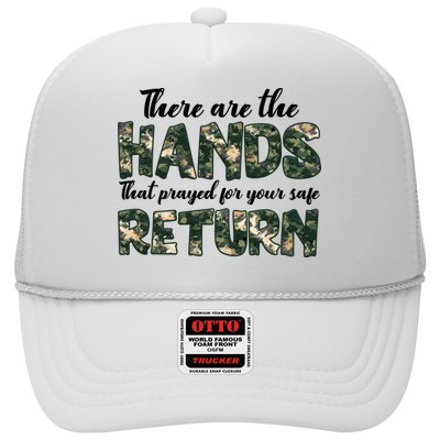 Father's Day There Are The Hands That Prayed Veteran Camo Trucker Hat