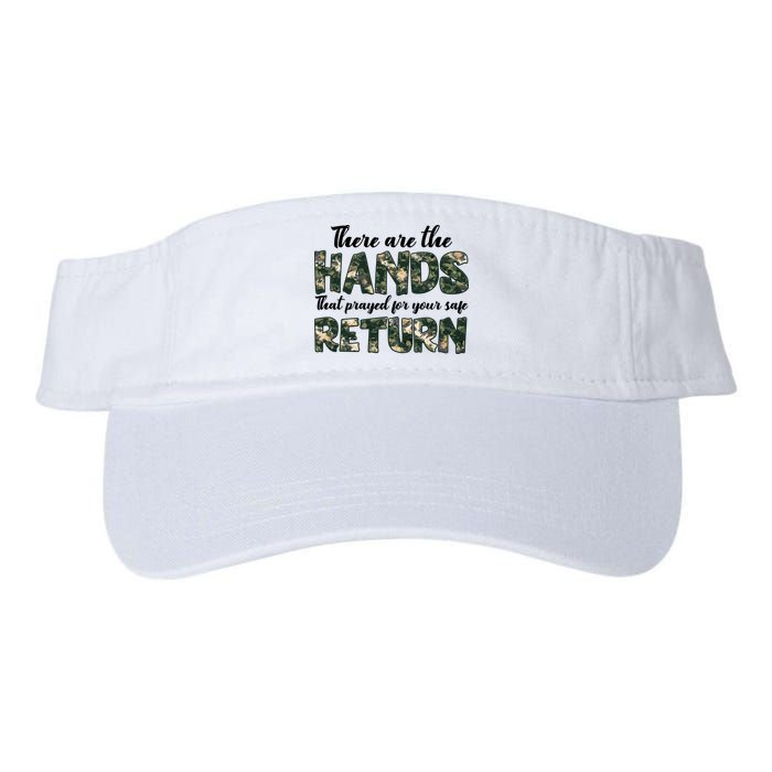 Father's Day There Are The Hands That Prayed Veteran Camo Visor
