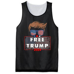 Free Donald Trump Republican Support Mesh Reversible Basketball Jersey Tank