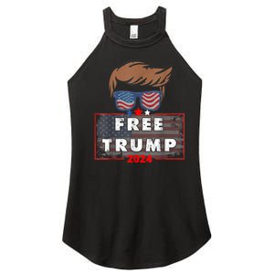 Free Donald Trump Republican Support Women's Perfect Tri Rocker Tank