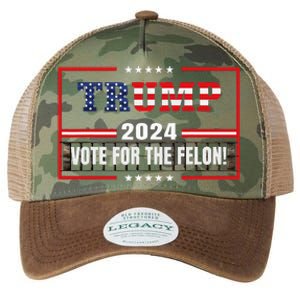 Funny Donald Trump Supporter 2024 Vote For The Felon Legacy Tie Dye Trucker Hat