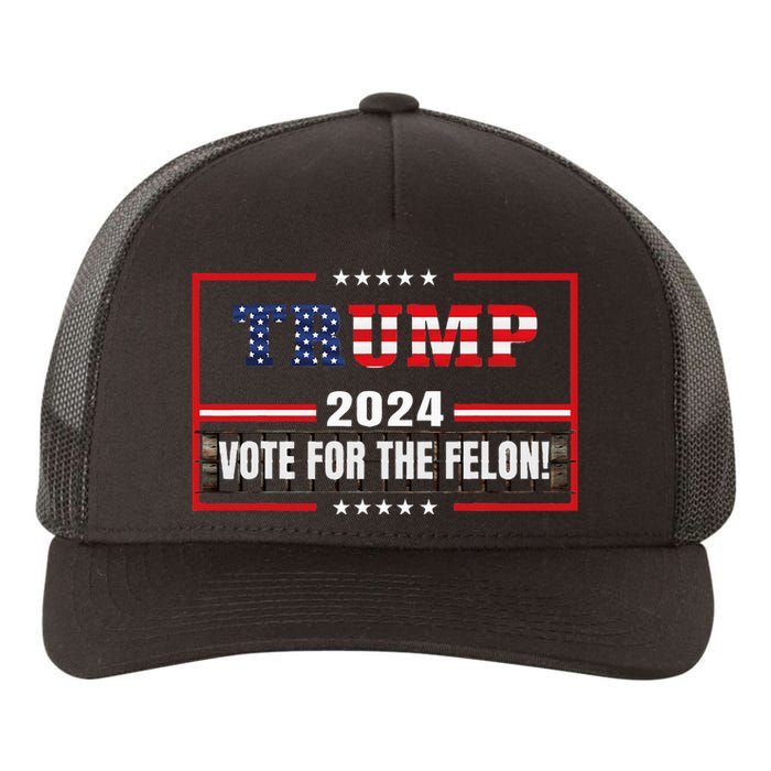 Funny Donald Trump Supporter 2024 Vote For The Felon Yupoong Adult 5-Panel Trucker Hat