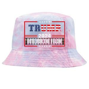 Funny Donald Trump Supporter 2024 Vote For The Felon Tie-Dyed Bucket Hat