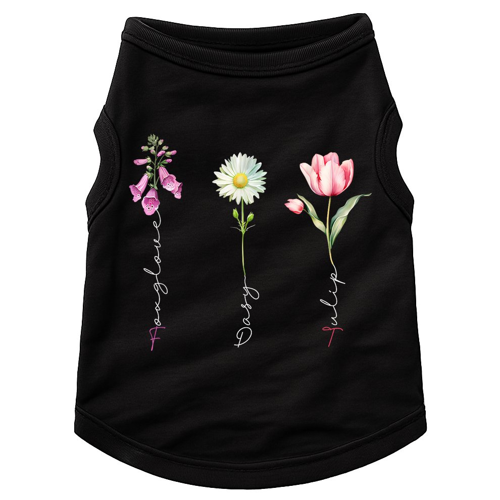 Foxglove Daisy Tulip Floral Doggie Tank
