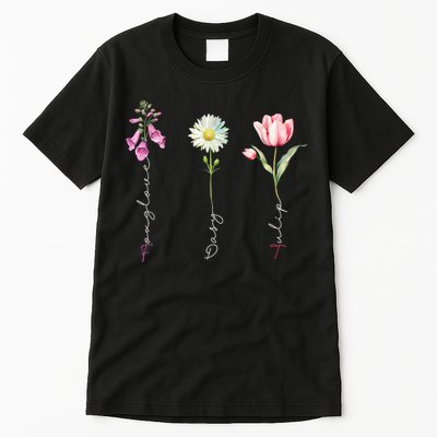 Foxglove Daisy Tulip Floral Tall T-Shirt