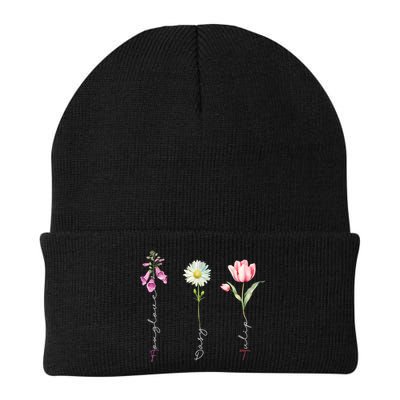 Foxglove Daisy Tulip Floral Beanie