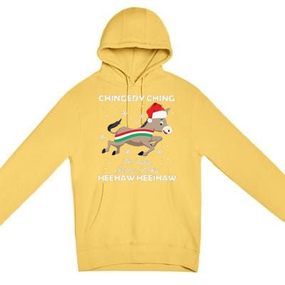 Funny Dominick The Christmas Donkey Italian Donkey Premium Pullover Hoodie