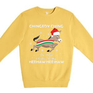 Funny Dominick The Christmas Donkey Italian Donkey Premium Crewneck Sweatshirt