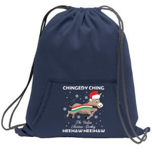 Funny Dominick The Christmas Donkey Italian Donkey Sweatshirt Cinch Pack Bag