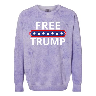 Free Donald Trump Republican Support  Colorblast Crewneck Sweatshirt