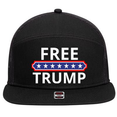 Free Donald Trump Republican Support  7 Panel Mesh Trucker Snapback Hat