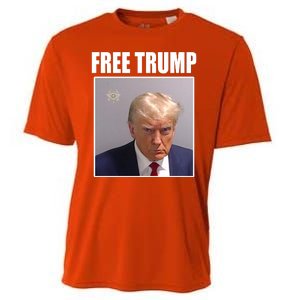 Free Donald Trump Mugshot Election Cooling Performance Crew T-Shirt