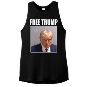 Free Donald Trump Mugshot Election Ladies PosiCharge Tri-Blend Wicking Tank