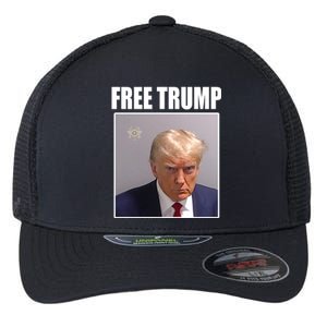 Free Donald Trump Mugshot Election Flexfit Unipanel Trucker Cap