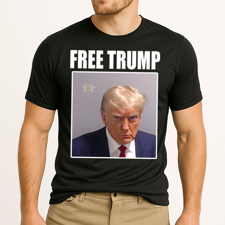 Free Donald Trump Mugshot Election Cooling Performance Crew T-Shirt