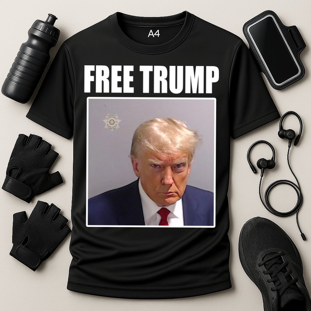 Free Donald Trump Mugshot Election Cooling Performance Crew T-Shirt