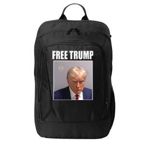 Free Donald Trump Mugshot Election City Backpack