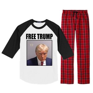 Free Donald Trump Mugshot Election Raglan Sleeve Pajama Set