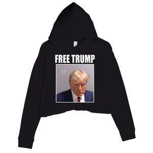 Free Donald Trump Mugshot Election Crop Fleece Hoodie