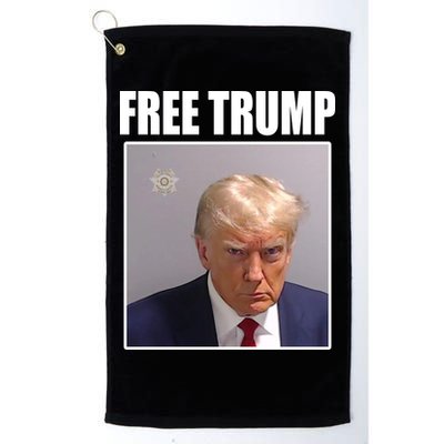 Free Donald Trump Mugshot Election Golf Towel